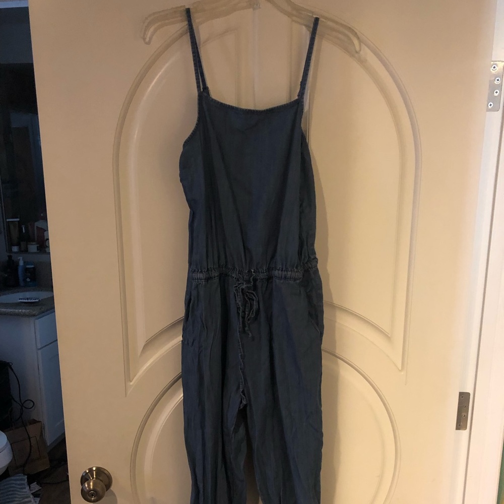 chambray denim jumpsuit